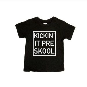 Kickin’ It Preskool black t-shirt, size 4